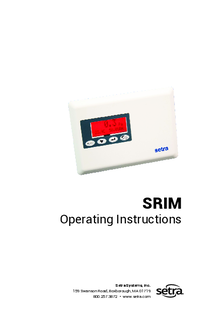 Thumbnail of document Manual - SRIM2 Room Isolation Monitor